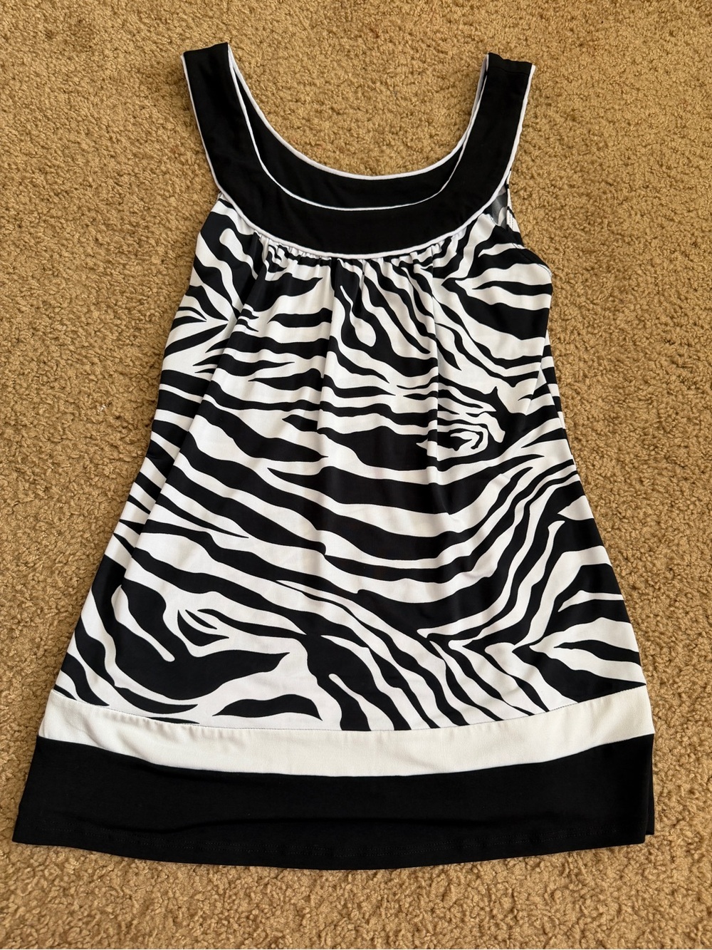 Sweet Home Zebra Print Tank